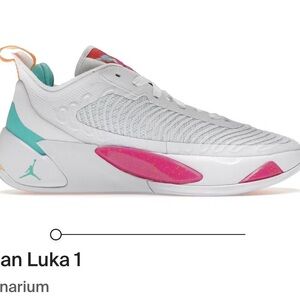 Jordan Sneakers with Teal and Pink Accents